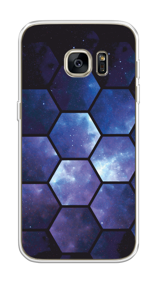 

Чехол на Samsung Galaxy S7 "Соты космос", Черный;фиолетовый, 24550-1