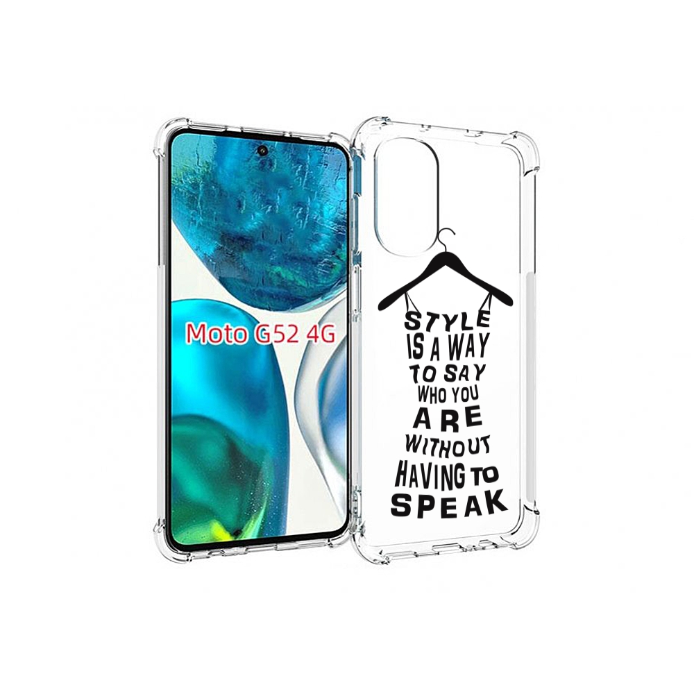 

Чехол MyPads Сарафан-из-слов для Motorola Moto G82 / Moto G52, Прозрачный, Tocco