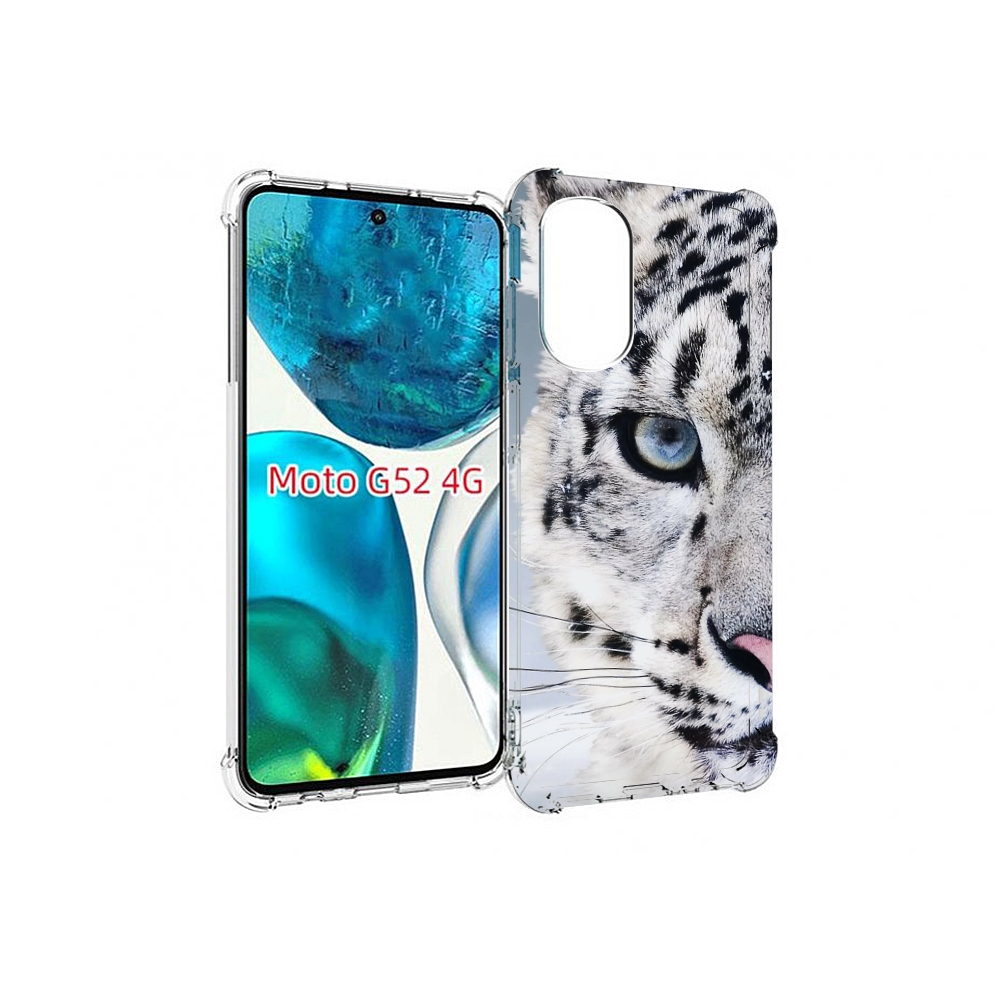 

Чехол MyPads Снежный-барс для Motorola Moto G82 / Moto G52, Прозрачный, Tocco