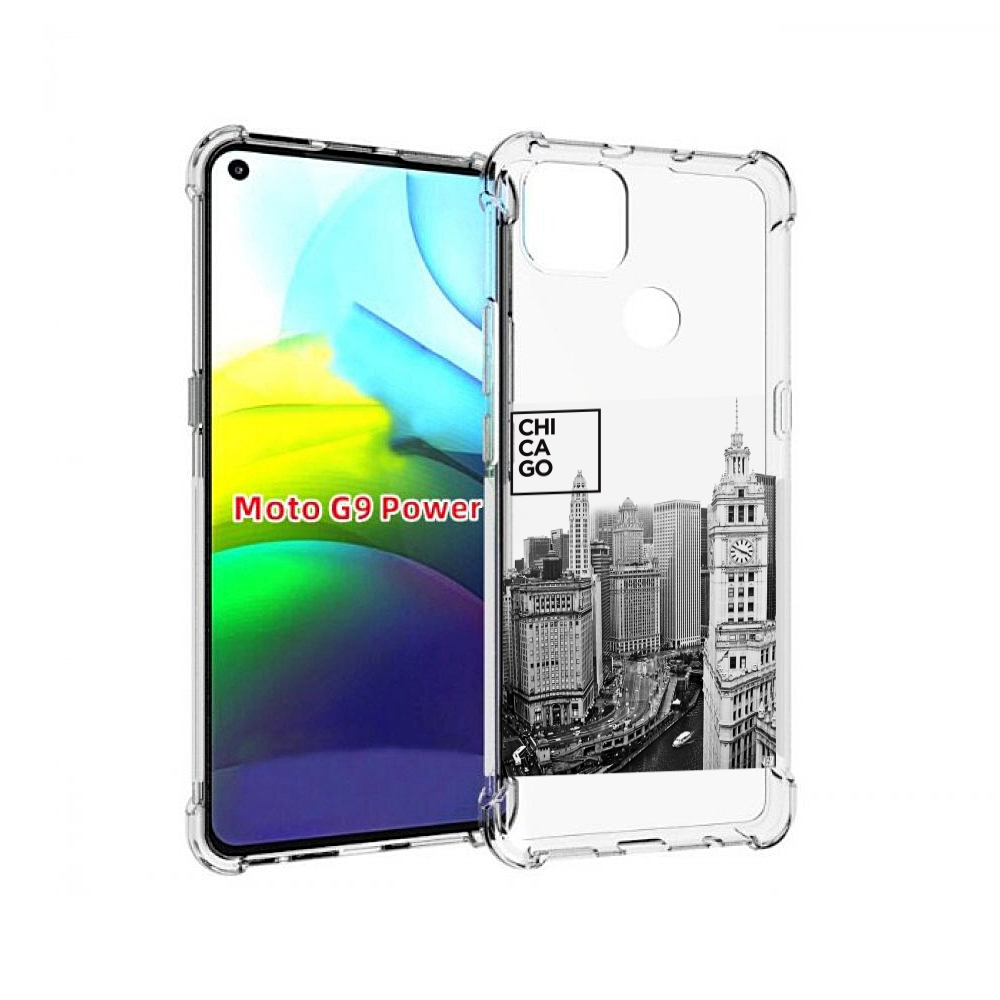 

Чехол MyPads черно белый чикаго для Motorola Moto G9 Power, Прозрачный, Tocco