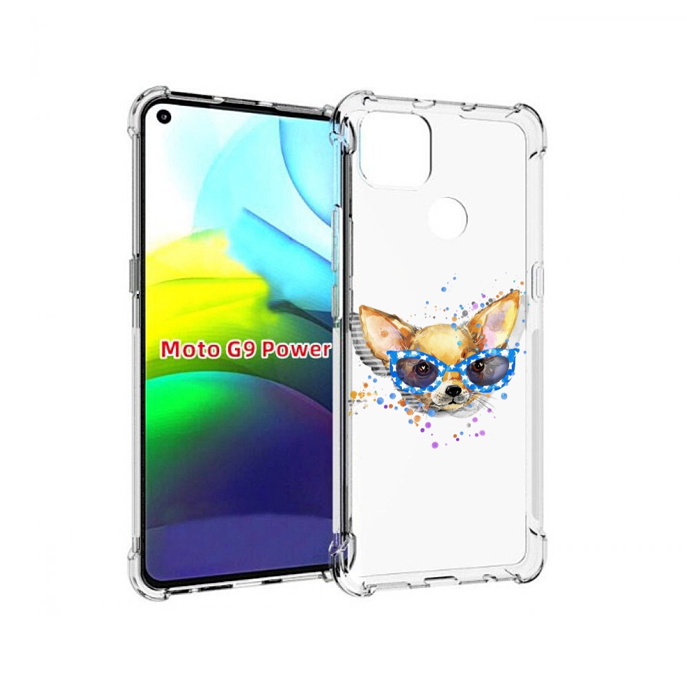 

Чехол MyPads чихуа-хуа в очках для Motorola Moto G9 Power, Прозрачный, Tocco