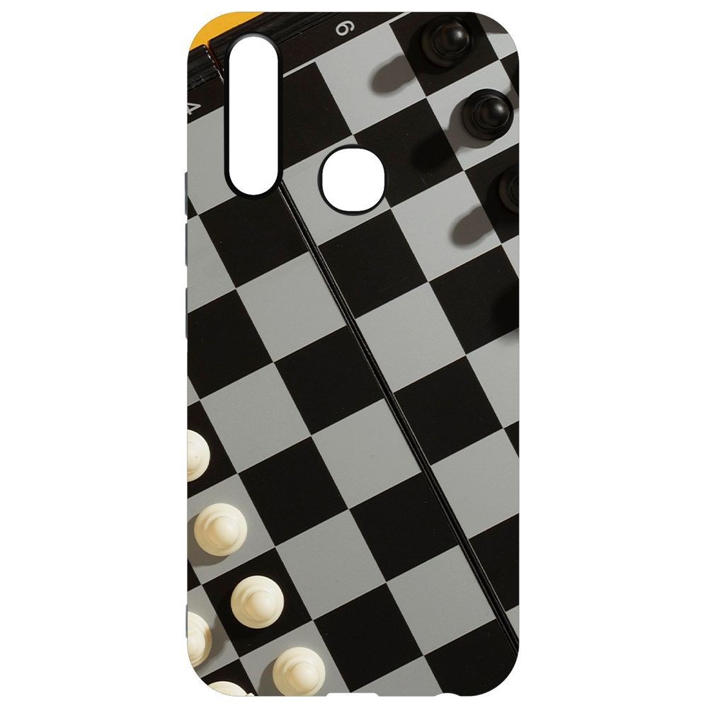 

Чехол-накладка Krutoff Soft Case Шахматы для Vivo Y12, Черный