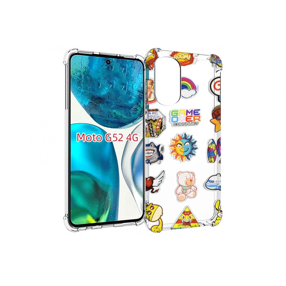 

Чехол MyPads Стикеры для Motorola Moto G82 / Moto G52, Прозрачный, Tocco