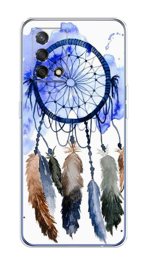 

Чехол на OPPO A74 4G/F19 "Ловец снов 1", Коричневый;синий, 256050-1