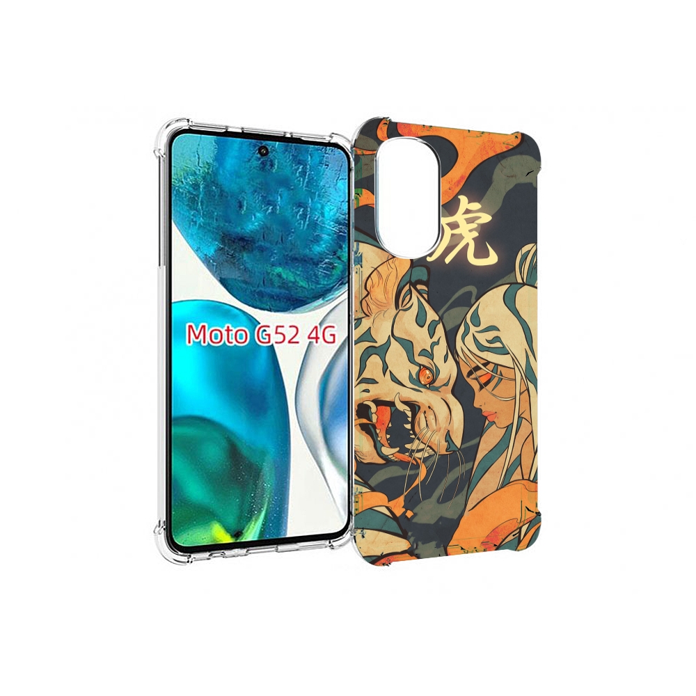 

Чехол MyPads Тигр и девушка друзья для Motorola Moto G82 / Moto G52, Прозрачный, Tocco