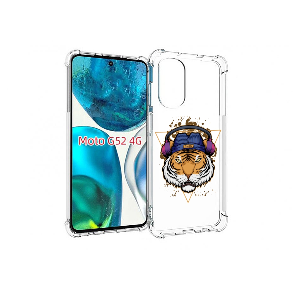 

Чехол MyPads Тигр-Свэг для Motorola Moto G82 / Moto G52, Прозрачный, Tocco