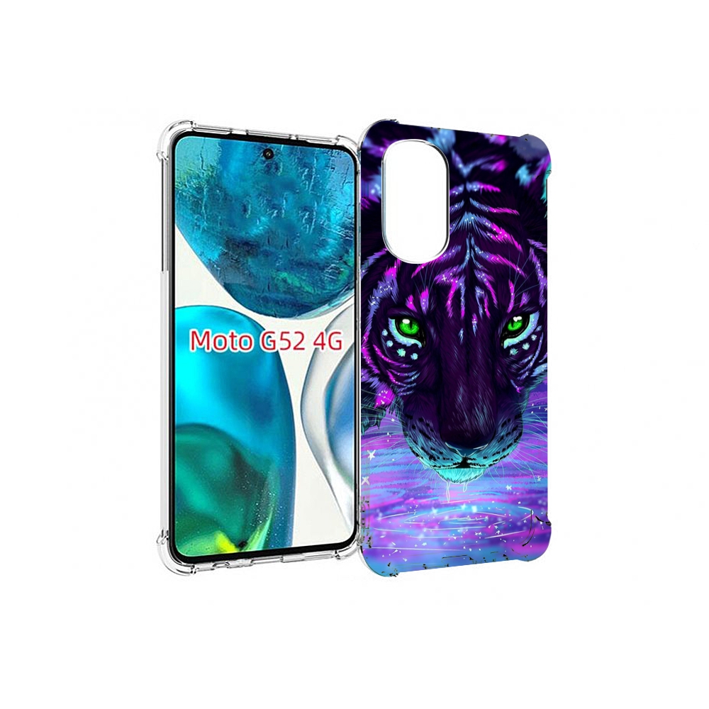 

Чехол MyPads Тигр-неон для Motorola Moto G82 / Moto G52, Прозрачный, Tocco