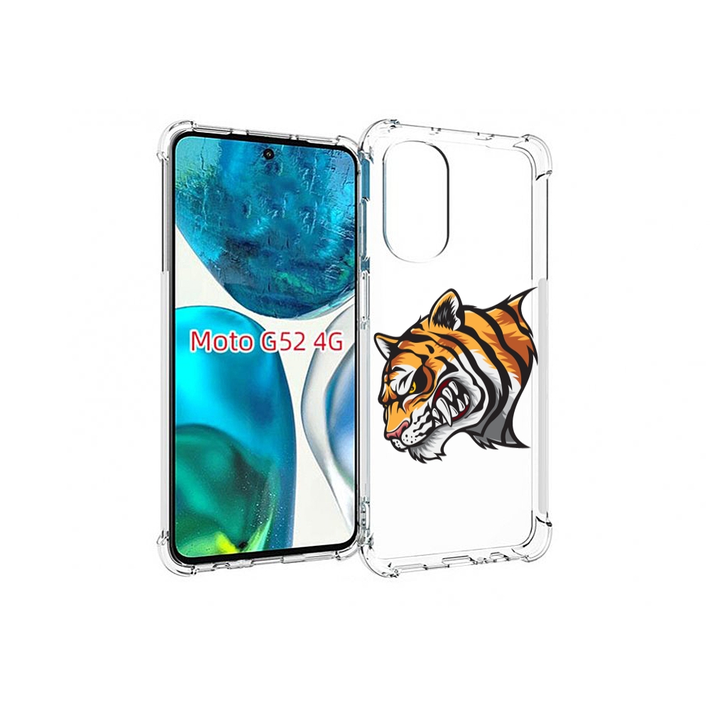 

Чехол MyPads Тигр для Motorola Moto G82 / Moto G52, Прозрачный, Tocco