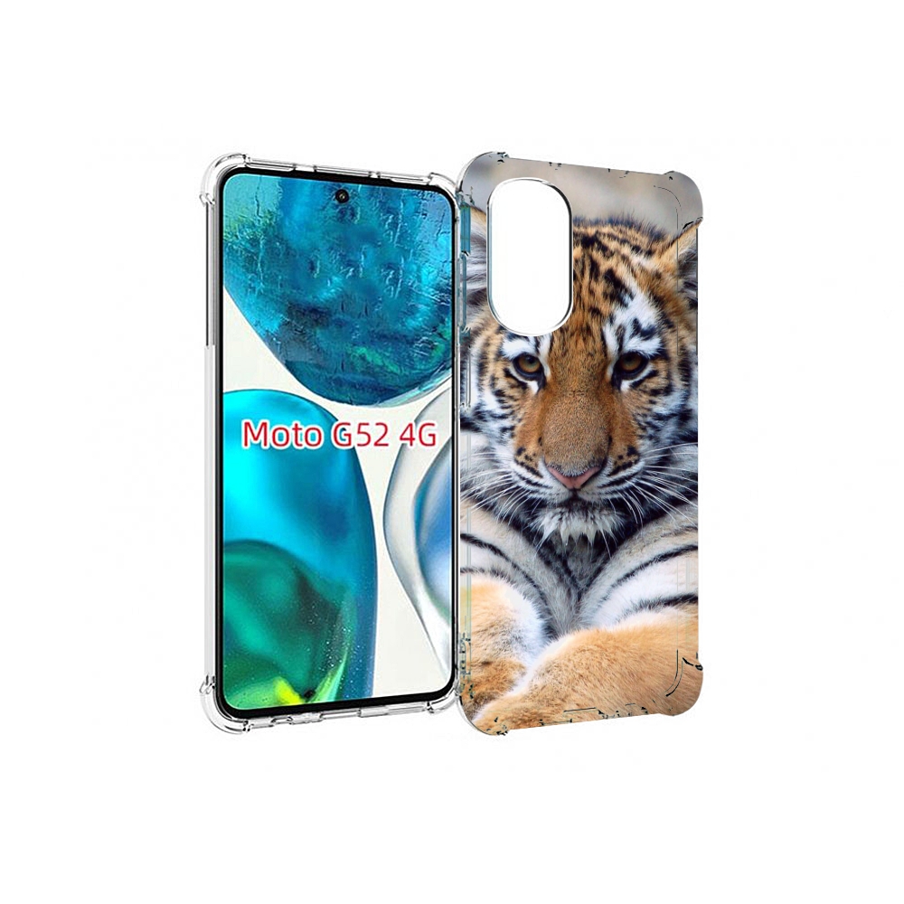 

Чехол MyPads Тигренок для Motorola Moto G82 / Moto G52, Прозрачный, Tocco