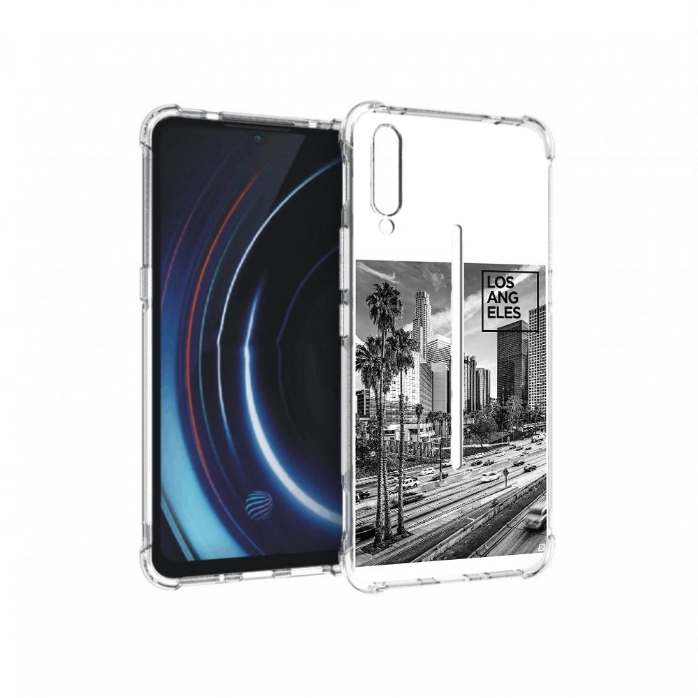 

Чехол MyPads Tocco для Vivo iQOO черно белый лос анджелес (PT226955.389.685), Прозрачный, Tocco