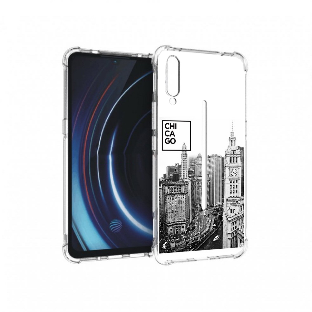 

Чехол MyPads Tocco для Vivo iQOO черно белый чикаго (PT226955.389.689), Прозрачный, Tocco