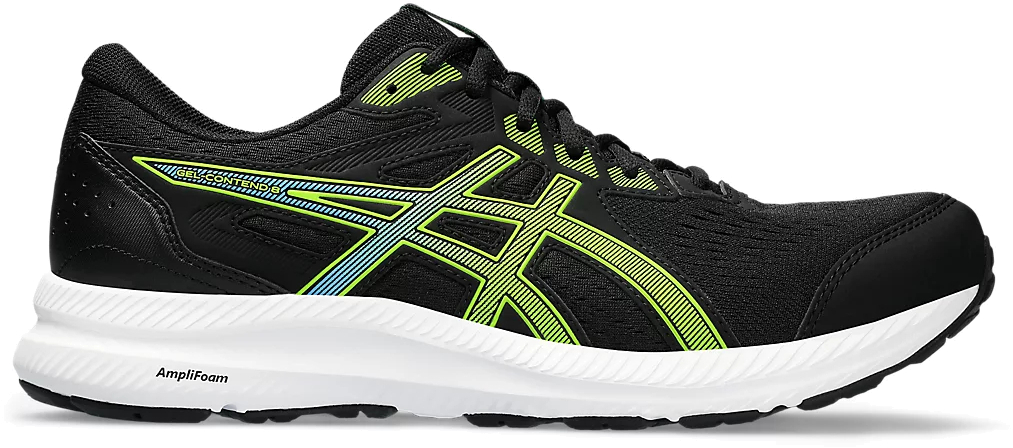 

Кроссовки мужские Asics GEL-CONTEND 8 черные 10.5 US, Черный, GEL-CONTEND 8