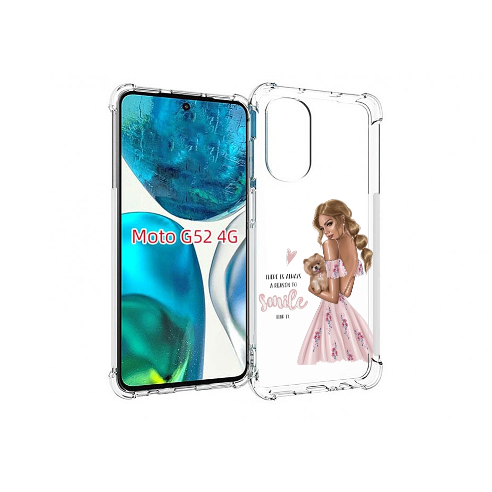 

Чехол MyPads Улыбайся-чаще женский для Motorola Moto G82 / Moto G52, Прозрачный, Tocco