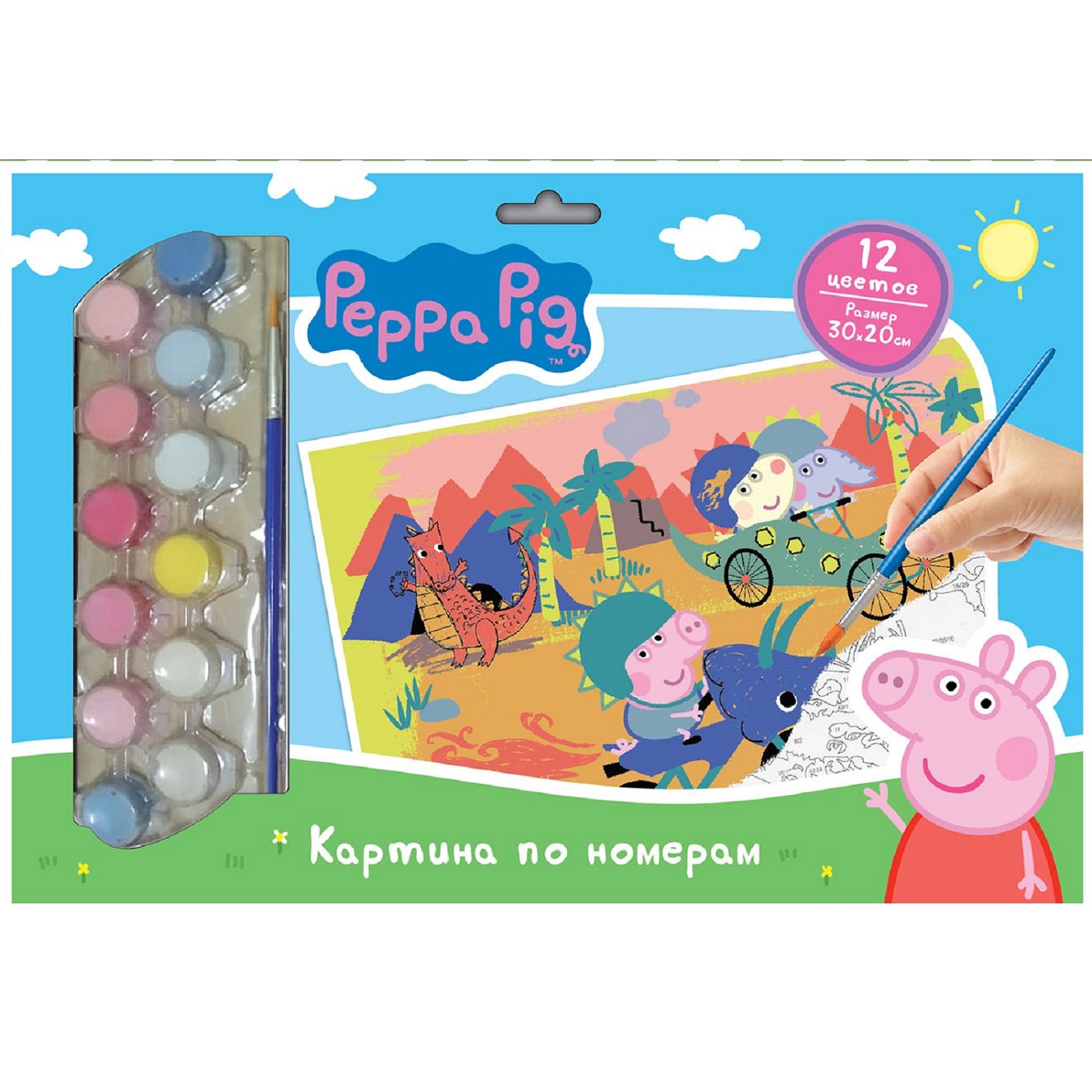 фото Картина по номерам peppa pig необычный сон