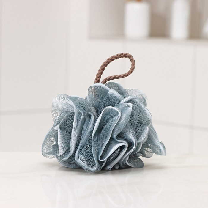 Доляна Мочалка для тела Доляна «Градиент», 40 гр, цвет серый