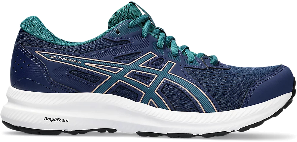 

Кроссовки женские Asics GEL-CONTEND 8 синие 6.5 US, Синий, GEL-CONTEND 8