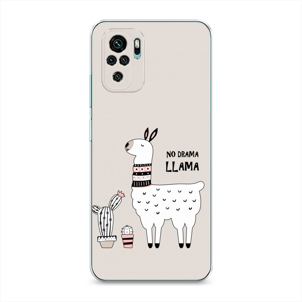 фото Силиконовый чехол "no drama llama" на xiaomi redmi note 10 awog