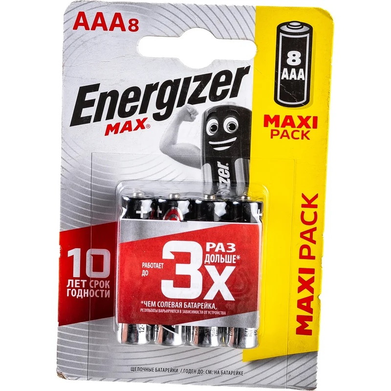 

Батарейка LR03 Energizer (AAA-мизинчиковые) 8 шт. Max