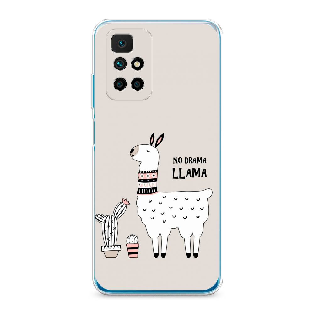 фото Силиконовый чехол "no drama llama" на xiaomi redmi note 11 4g china awog