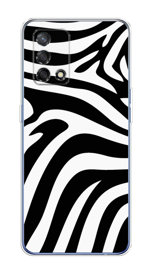 

Чехол на OPPO A74 4G/F19 "Полоски зебры", Черный;белый;бежевый, 256050-1