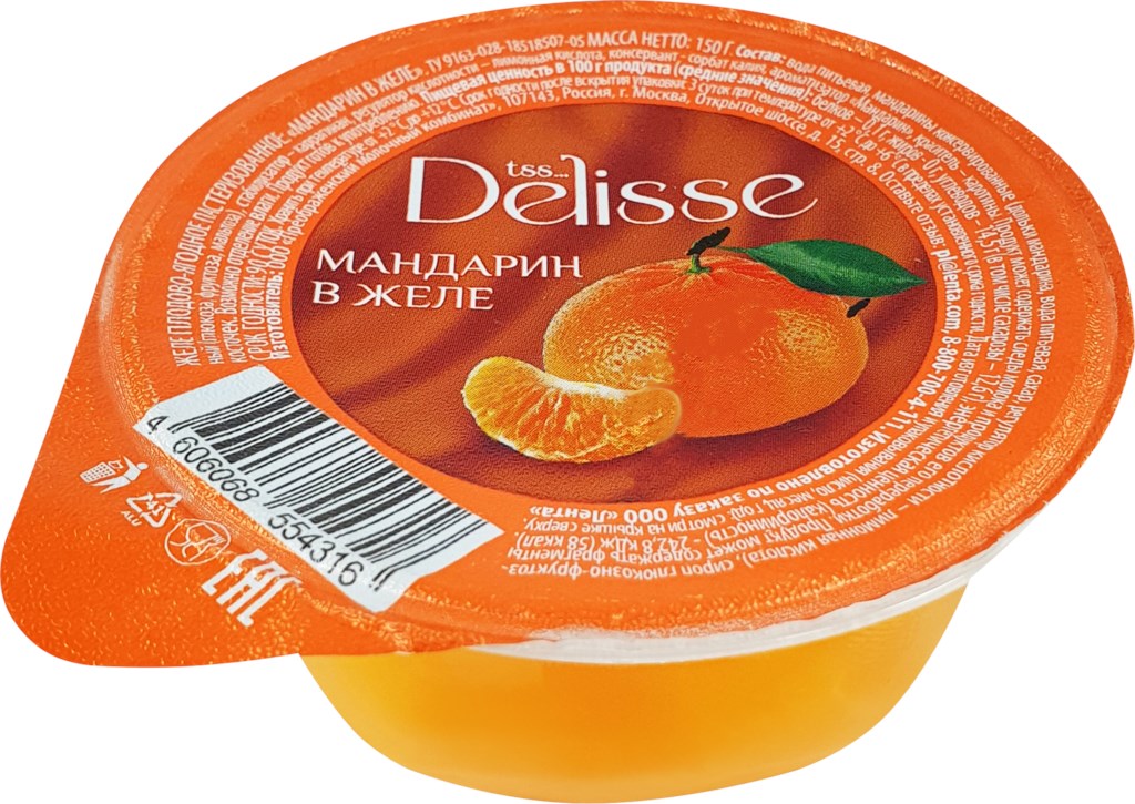 

Желе плодово-ягодное Delisse мандарин 150 г