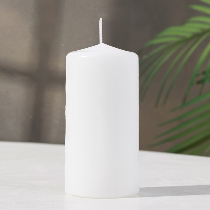 фото Свеча - цилиндр, 6х12,5 см, 35 ч, 275 г, белая омский свечной