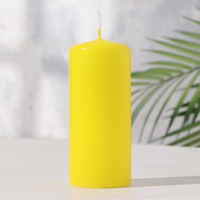 фото Свеча - цилиндр, 5х11,5 см, 25 ч, 175 г, желтая омский свечной