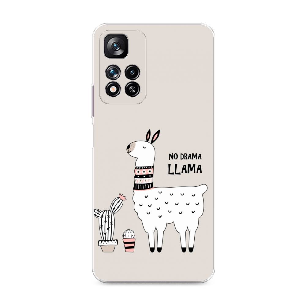 фото Силиконовый чехол "no drama llama" на xiaomi redmi note 11 pro plus awog