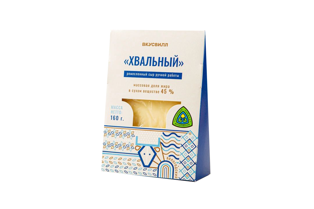 

Сыр полутвердый ВкусВилл Хвальный 160 г