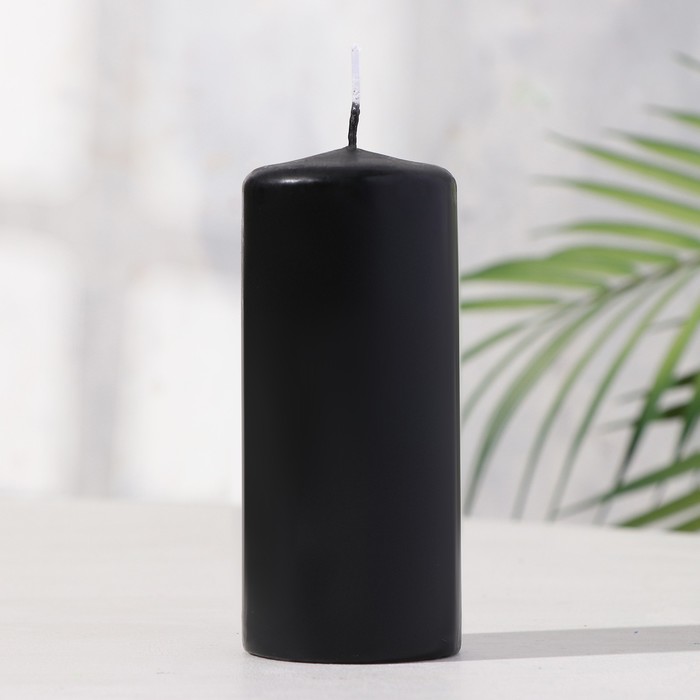 фото Свеча - цилиндр, 5х11,5 см, 25 ч, 175 г, черная омский свечной