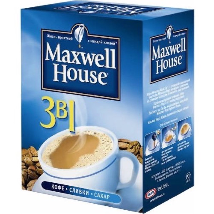 Кофейный напиток Maxwell House 3 в 1 растворимый 14 г х 12 шт