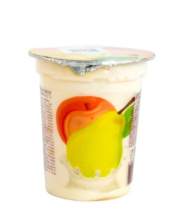 Йогурт Пестравка груша-персик 4,7% 110 г