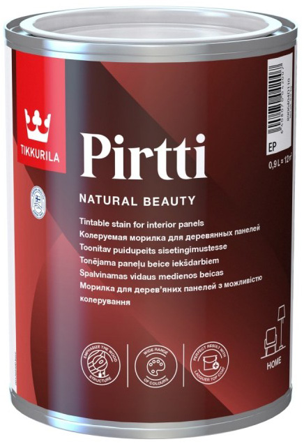 

TIKKURILA Pirtti колеруемая морилка для деревянных панелей (0,9л), Прозрачный