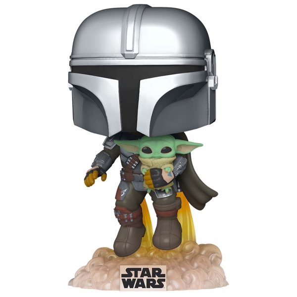 фото Коллекционная фигурка funko pop! star wars: mandalorian - mando flying w/jet