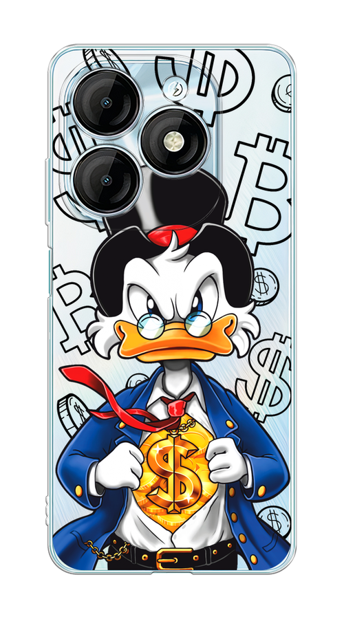 

Чехол на Itel P55 "Scrooge Goldman", Черный;белый;синий, 3201850-1
