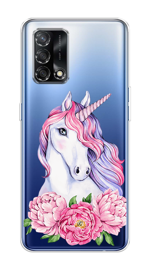 

Чехол на OPPO A74 4G/F19 "Единорог с пионами", Розовый;белый;зеленый, 256050-1