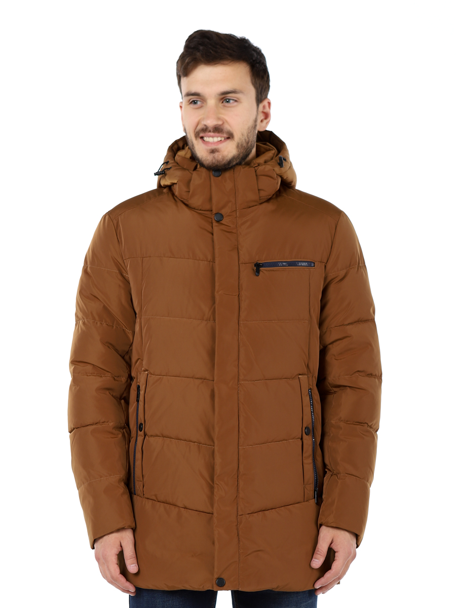 фото Зимняя куртка мужская icebear sq63647 коричневая 52