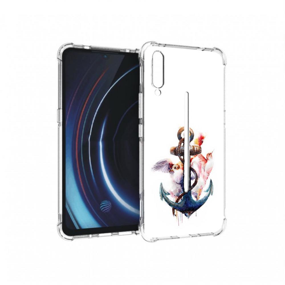 

Чехол MyPads Tocco для Vivo iQOO якорь с птицами (PT226955.389.703), Прозрачный, Tocco