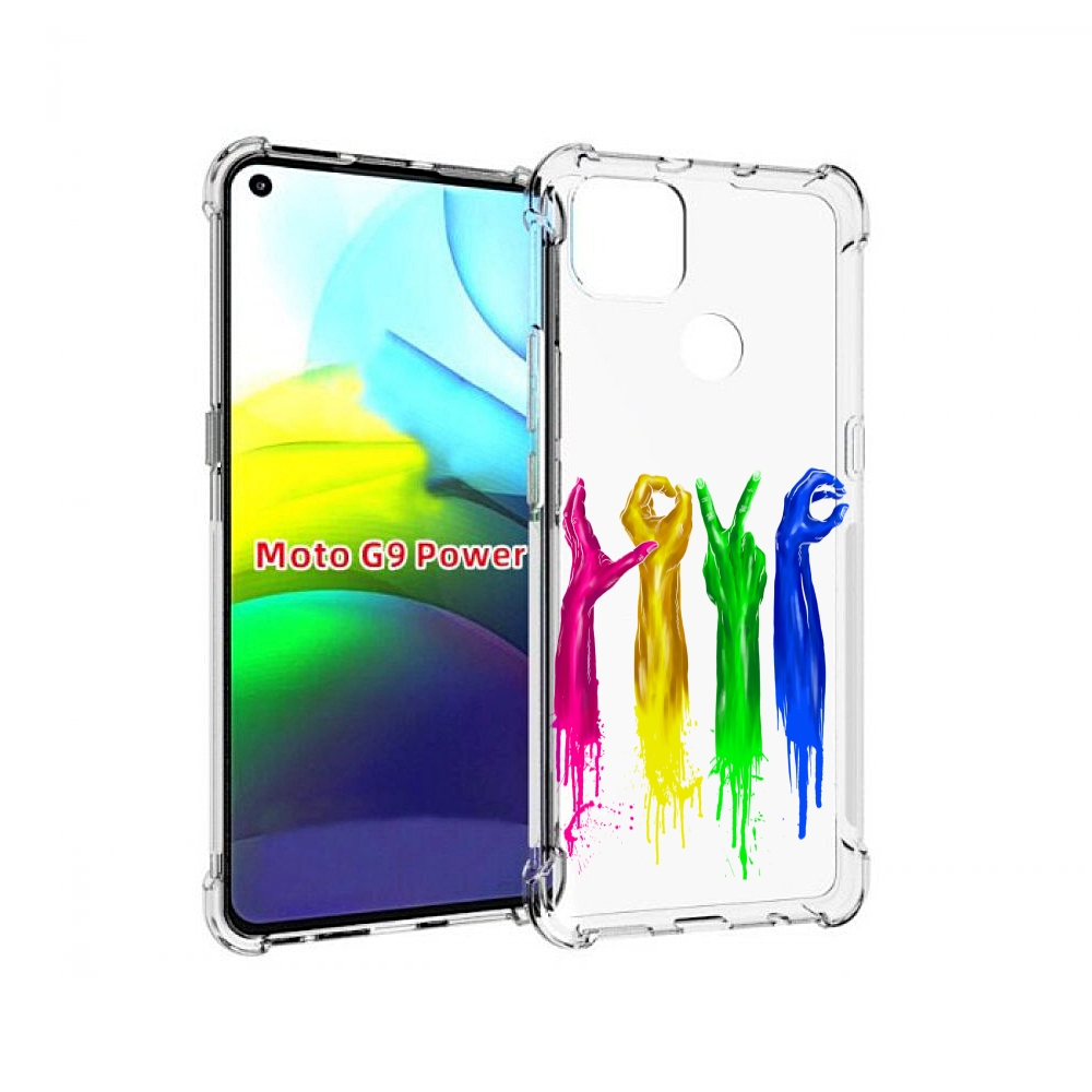 

Чехол MyPads яркие руки love для Motorola Moto G9 Power, Прозрачный, Tocco