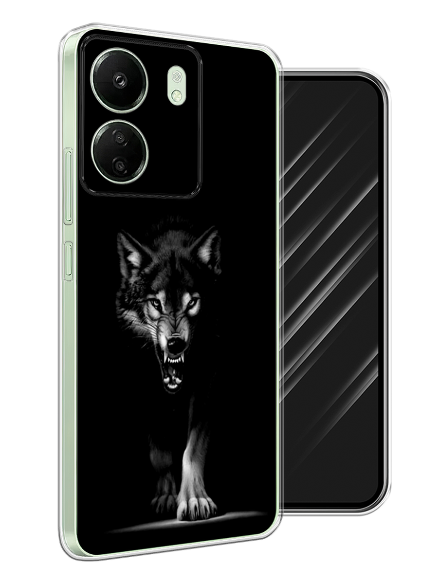 

Чехол Awog на Xiaomi Redmi 13C, Poco C65 "Волк выходит из ночи", Серый;черный;белый, 320650-1