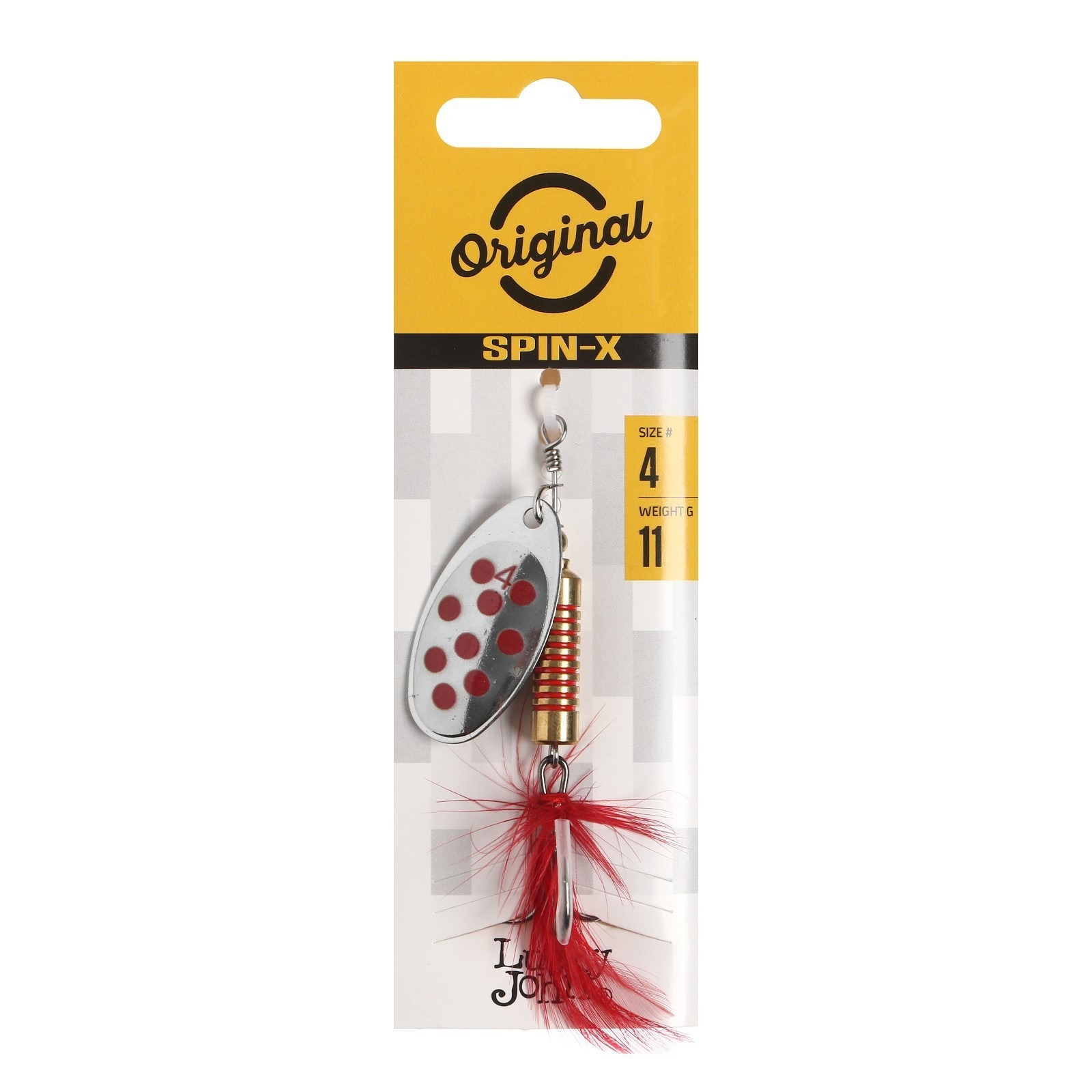 

Блесна Lucky John SPIN-X ROUND-04 (11.0гр) # SR, Красный;серебристый, Spin-x round