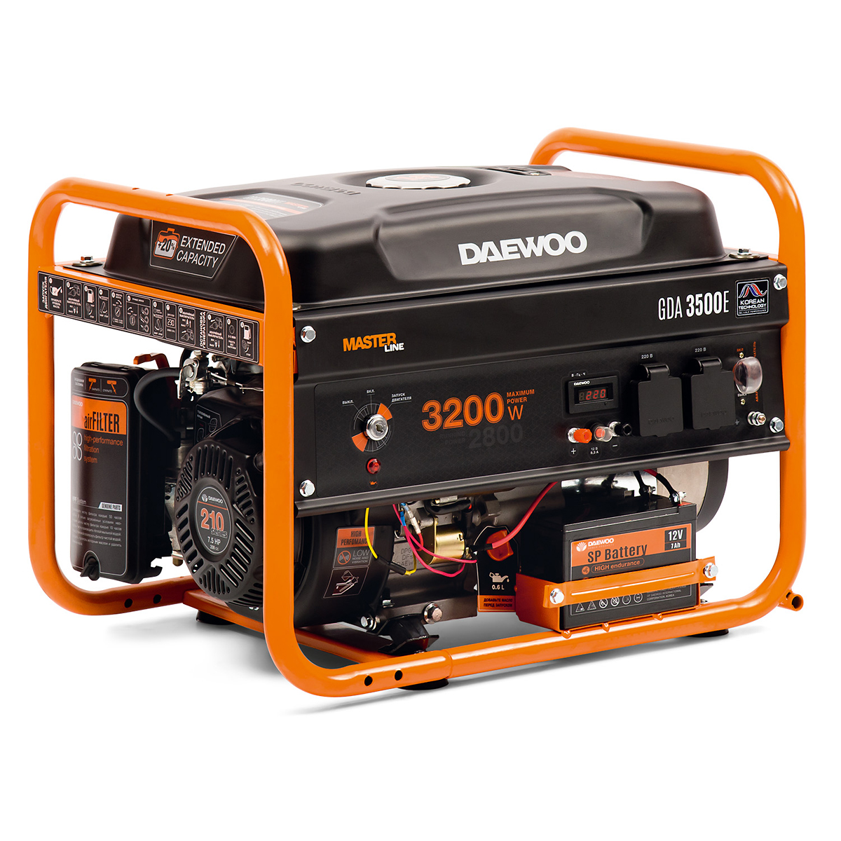 фото Бензиновый генератор daewoo gda 3500e