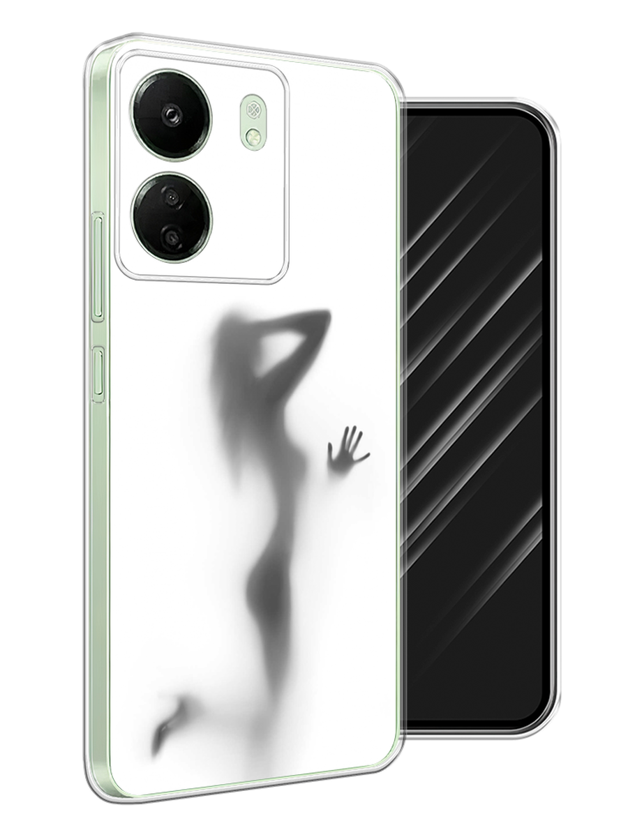 

Чехол Awog на Xiaomi Redmi 13C, Poco C65 "Стекло в душе", Белый;серый;черный, 320650-1