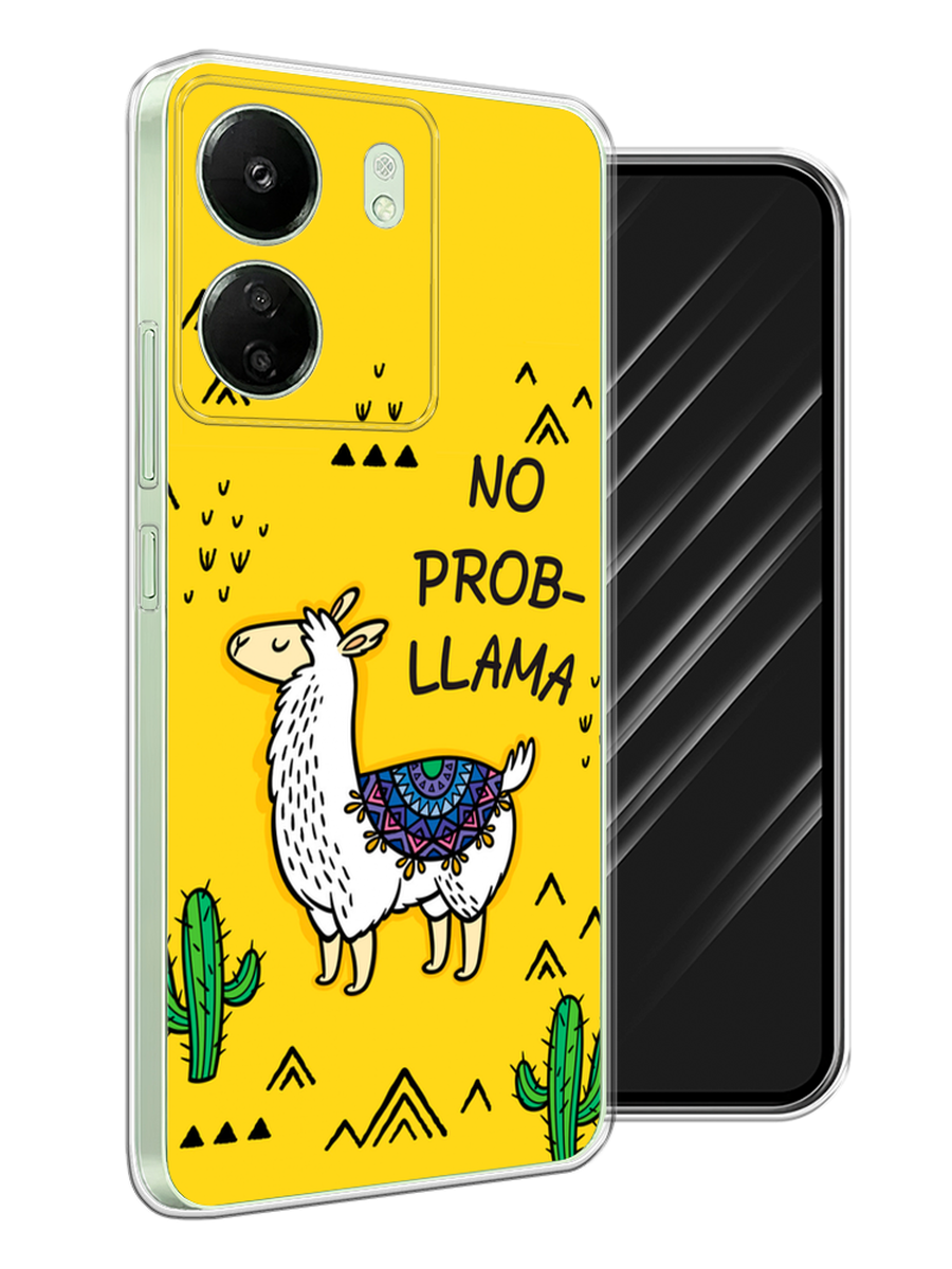 

Чехол Awog на Xiaomi Redmi 13C, Poco C65 "No probLLama", Желтый;черный;синий, 320650-1
