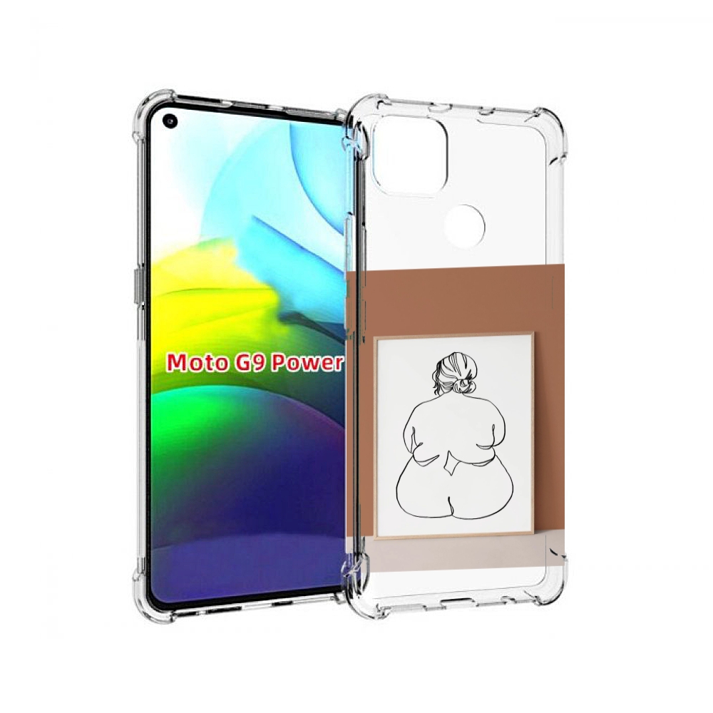 

Чехол MyPads Body Positive Female Figure Line Art женский для Motorola Moto G9 Power, Прозрачный, Tocco