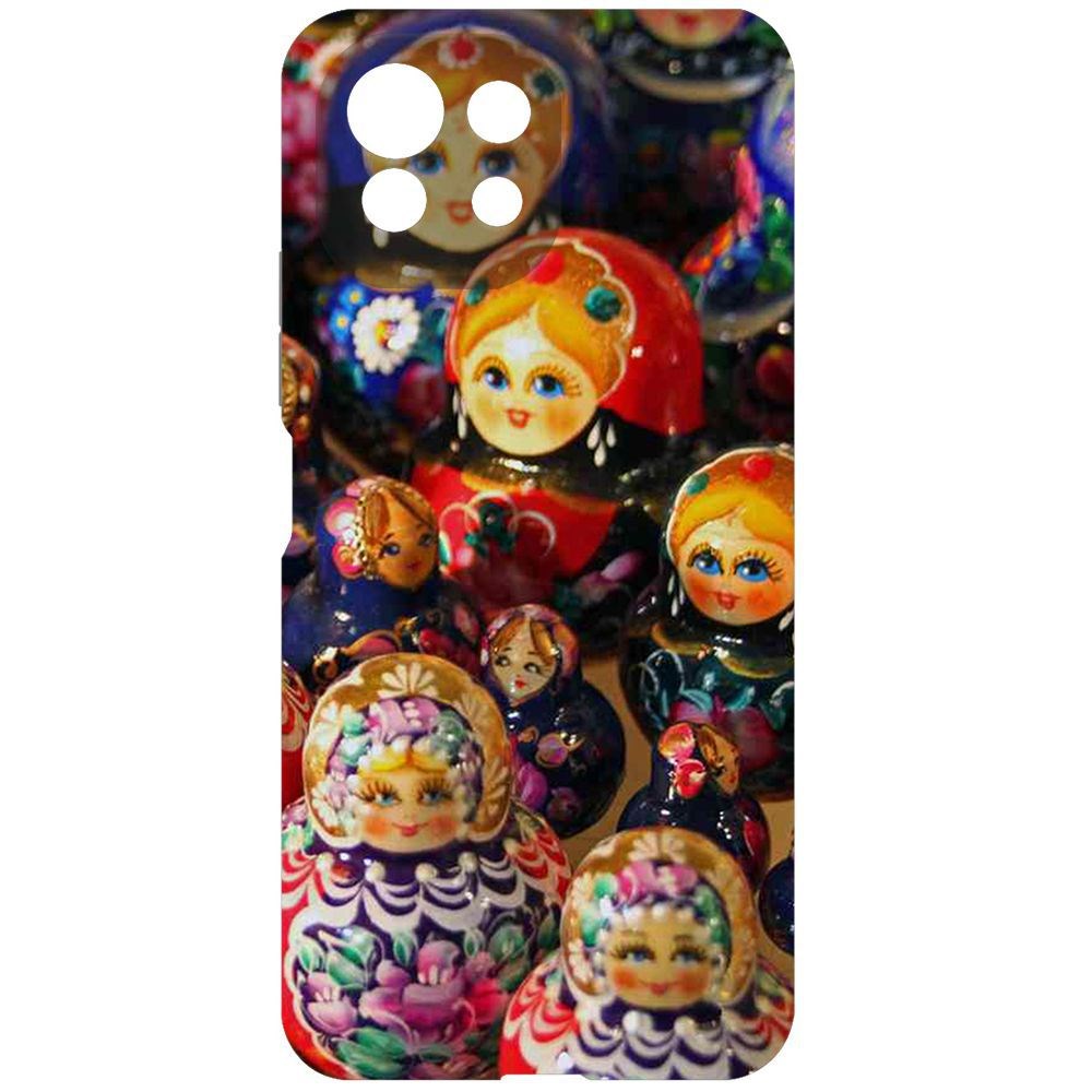 

Чехол-накладка Krutoff Soft Case Матрешка для Xiaomi Mi 11 Lite, Черный