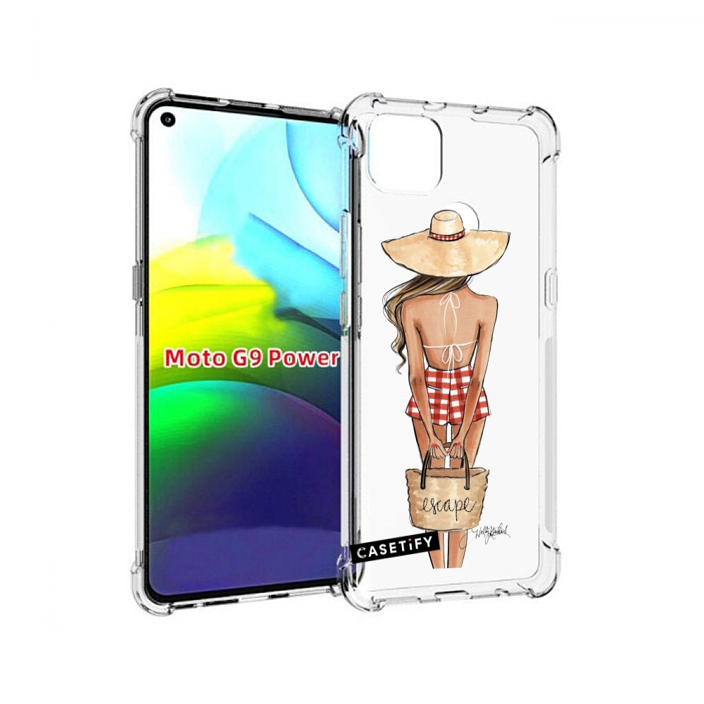 

Чехол MyPads CASETiFY женский для Motorola Moto G9 Power, Прозрачный, Tocco