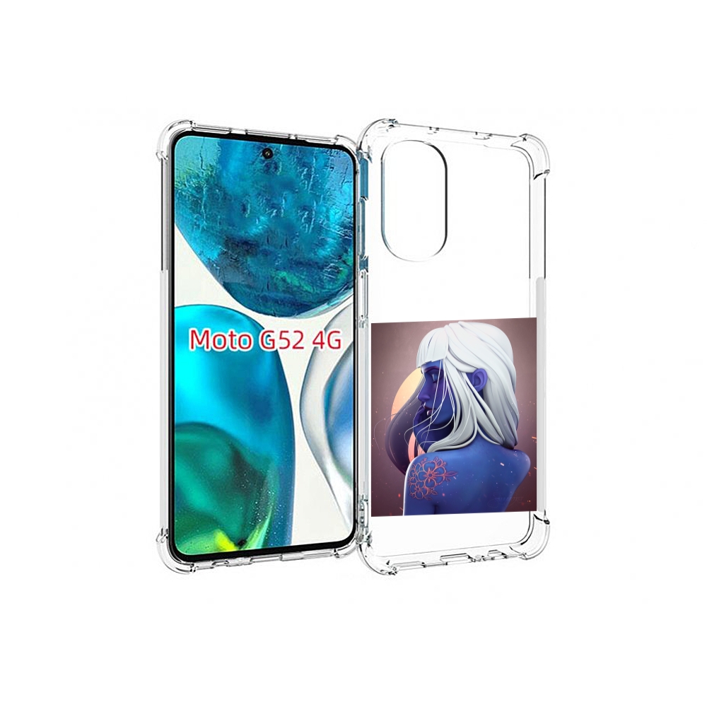 

Чехол MyPads аватар-с-цветком для Motorola Moto G82 / Moto G52, Прозрачный, Tocco