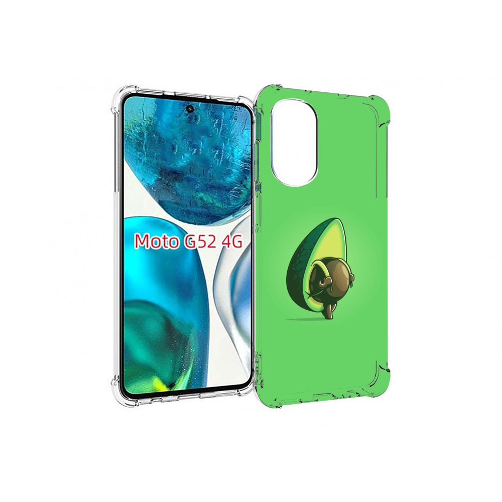 Чехол MyPads авокадо с сумкой для Motorola Moto G82 / Moto G52