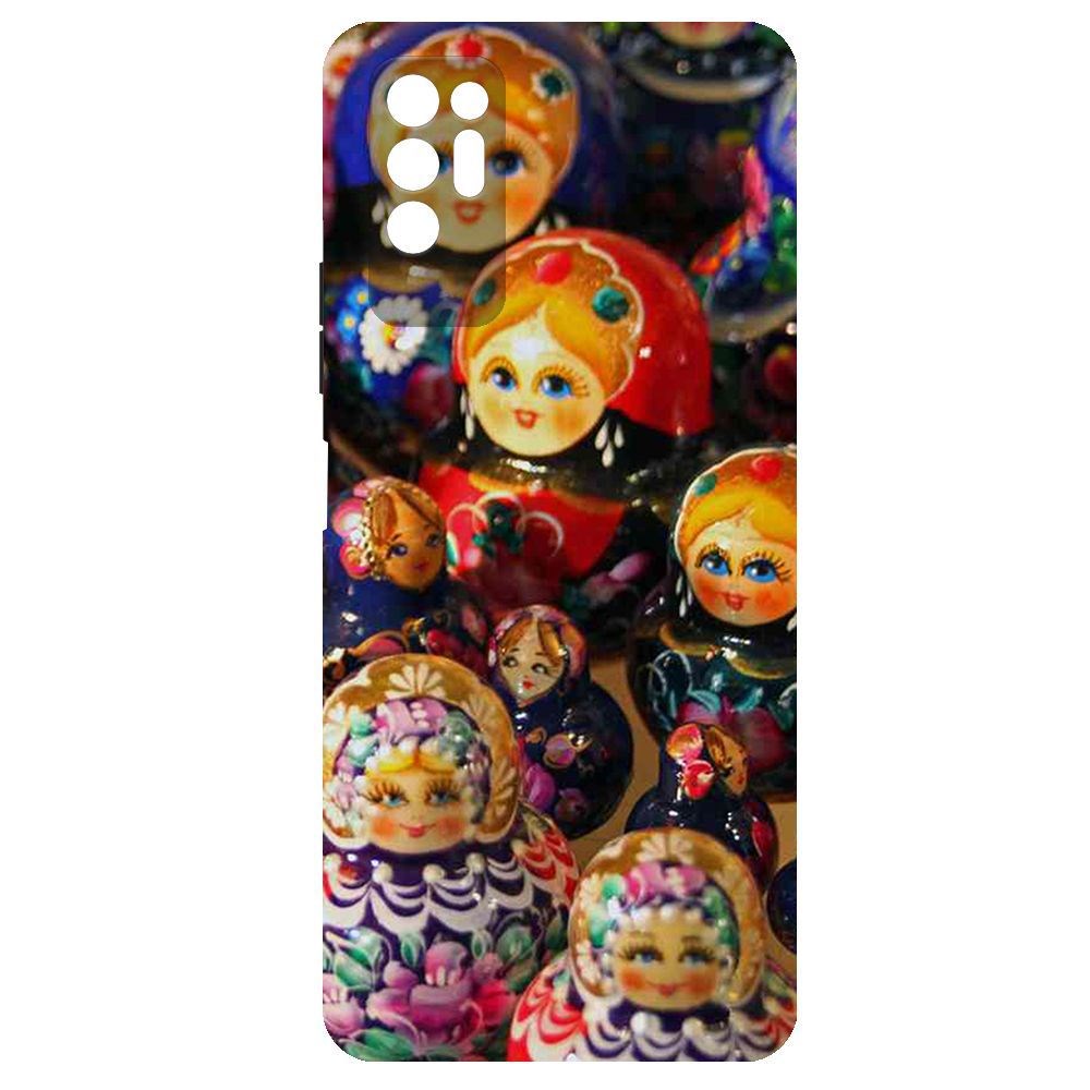 

Чехол-накладка Krutoff Soft Case Матрешка для Tecno Pova 2, Черный